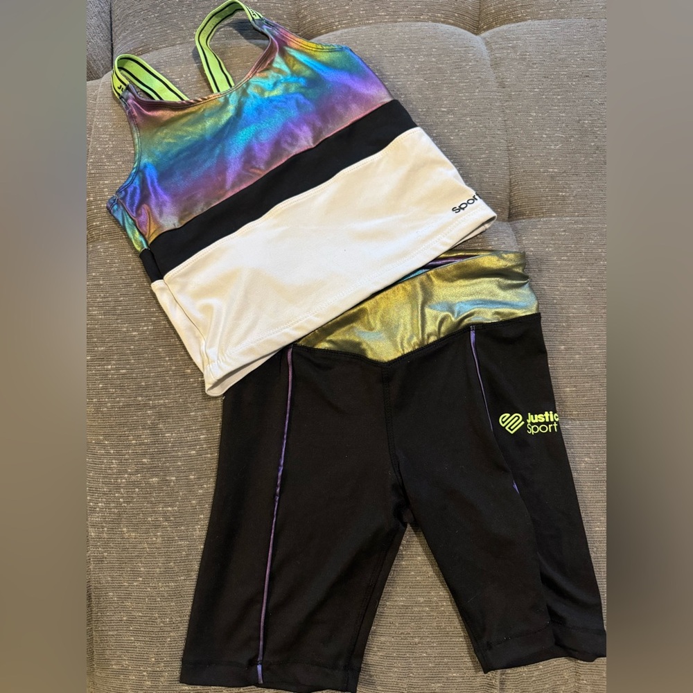 Justice Iridescent and Black Kids Active Set